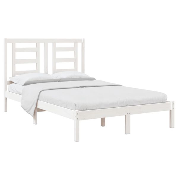 vidaXL Cadre de lit sans matelas blanc 120x200 cm bois de pin massif