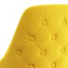 vidaXL Chaise de salle &agrave; manger Jaune moutarde Velours