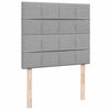 vidaXL Sommier &agrave; lattes de lit et matelas gris clair 120x190 cm tissu