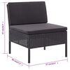 vidaXL Salon de jardin 3 pcs avec coussins R&eacute;sine tress&eacute;e Noir