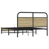 vidaXL Cadre de lit sans matelas 135x190 cm ch&ecirc;ne sonoma