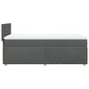vidaXL Sommier &agrave; lattes de lit avec matelas Gris fonc&eacute; 100x200cm Tissu