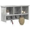 vidaXL Porte-manteau mural avec &eacute;tag&egrave;re Gris b&eacute;ton 50 x 16 x 26 cm