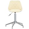vidaXL Chaises &agrave; manger pivotantes lot de 4 cr&egrave;me et blanc similicuir