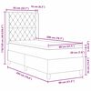 vidaXL Lit &agrave; ressorts avec matelas avec LED Noir 80 x 200 cm Velours