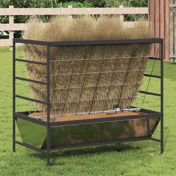 vidaXL Nourrisseur pour Animaux Argent 100 x 60 x 90 cm