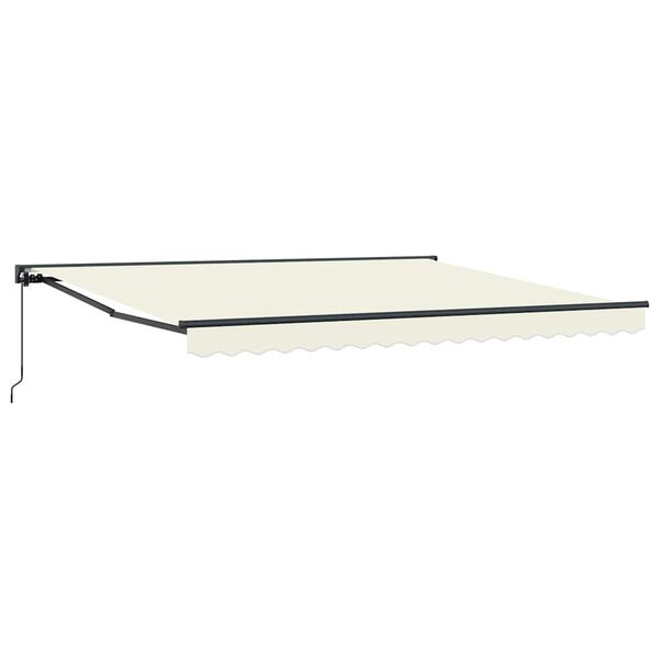 vidaXL Auvent R&eacute;tractable Cr&egrave;me 400 &times; 300 cm Polyester et m&eacute;tal