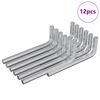 vidaXL Cl&eacute; hexagonale 12 pi&egrave;ces Argent&eacute; 32 x 86 mm Acier