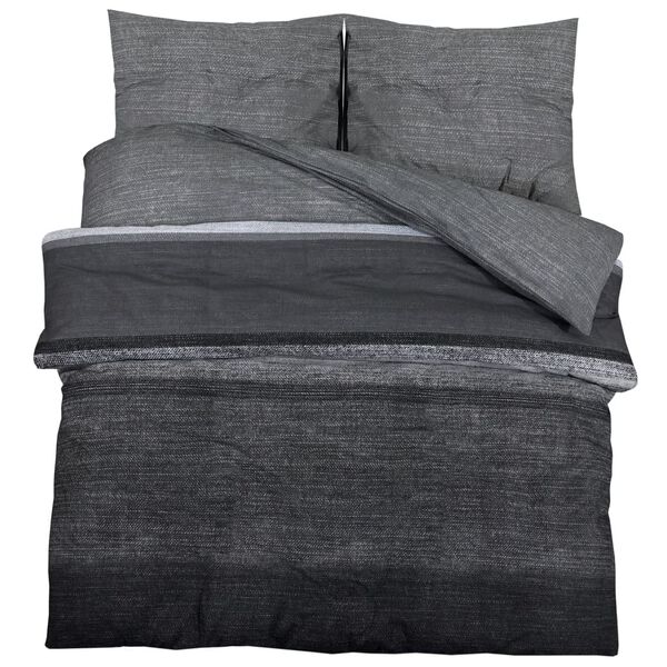 vidaXL Ensemble de housse de couette gris fonc&eacute; 220x240 cm Coton