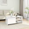 vidaXL Table basse blanc brillant 102x50x45 cm bois d'ing&eacute;nierie