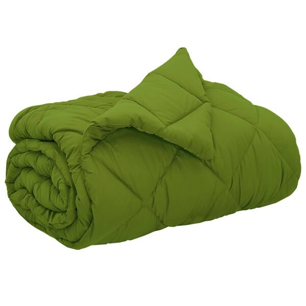 vidaXL Duvet complet toute l'ann&eacute;e Vert 200 x 200 cm Microfibre