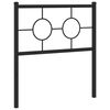 vidaXL T&ecirc;te de lit de remplacement m&eacute;tal noir 80 cm