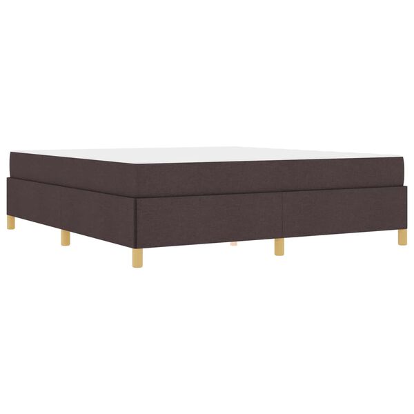 vidaXL Cadre de lit avec matelas Marron fonc&eacute; 180 x 200 cm tissu