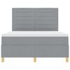 vidaXL Lit &agrave; ressorts avec matelas Gris clair 160 x 200 cm tissu