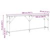 vidaXL Table console Ch&ecirc;ne noir 200 x 29 x 75 cm