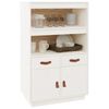 vidaXL Buffet haut Blanc 67x40x108,5 cm Bois massif de pin