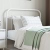 vidaXL T&ecirc;te de lit m&eacute;tal blanc 100 cm