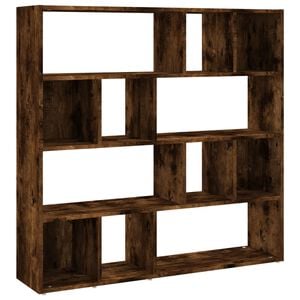 vidaXL Biblioth&egrave;que/S&eacute;parateur de pi&egrave;ce Ch&ecirc;ne fum&eacute; 105x24x102 cm