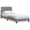 vidaXL Cadre de lit sans matelas taupe 80x200 cm tissu