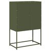 vidaXL Buffet haut vert olive 68x39x107 cm acier