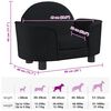 vidaXL Lit pour chien noir 66x40x45 cm velours