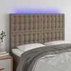 vidaXL T&ecirc;te de lit &agrave; LED Taupe 144x5x118/128 cm Tissu
