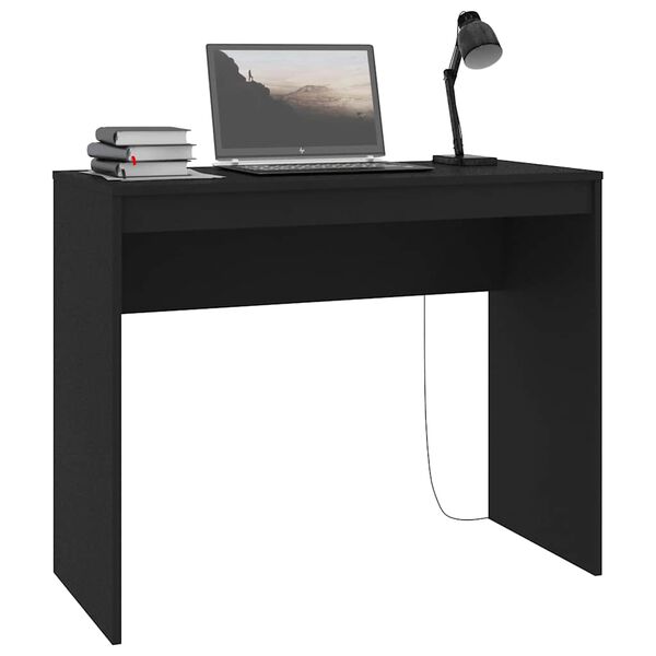 vidaXL Bureau Noir 90x40x72 cm Bois d'ingénierie