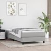 vidaXL Sommier &agrave; lattes de lit et matelas Gris clair 90x190 cm Tissu