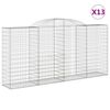 vidaXL Paniers &agrave; gabions arqu&eacute;s 13 pcs 300x50x140/160 cm fer galvanis&eacute;