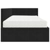 vidaXL Cadre de lit d'angle avec matelas 2 pcs Noir Velours