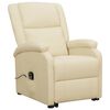 vidaXL Fauteuil Cr&egrave;me Similicuir