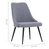 vidaXL Chaises &agrave; manger lot de 2 gris clair tissu