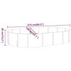 vidaXL Lit sur&eacute;lev&eacute; de jardin Acier galvanis&eacute; 214x140x36cm Vert
