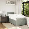 vidaXL Sommier &agrave; lattes de lit et matelas Gris clair 90x200 cm Velours