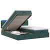 vidaXL Lit coffre avec matelas et LED Vert fonc&eacute; 180 x 200 cm Velours