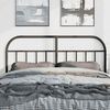 vidaXL T&ecirc;te de lit de remplacement m&eacute;tal noir 135 cm