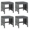 vidaXL Ensemble &agrave; manger de jardin coussins 21 pcs Gris R&eacute;sine tress&eacute;e