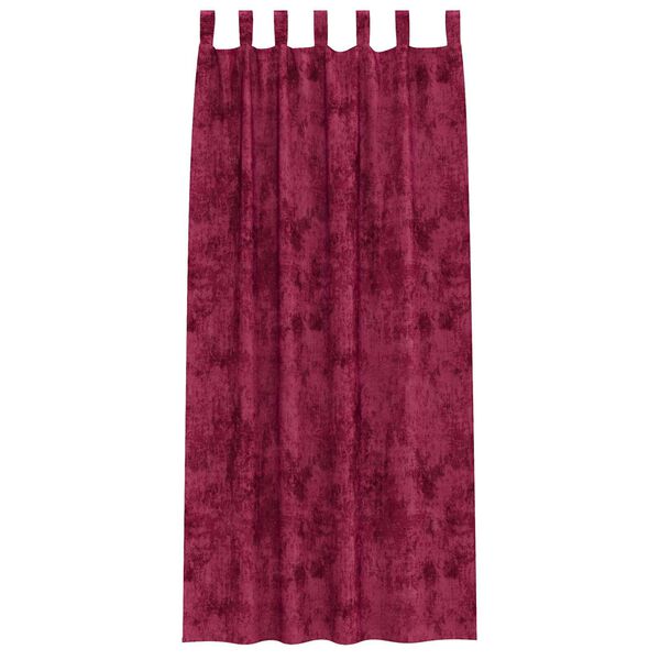 vidaXL Rideaux en velours 2 pcs Rouge bordeaux 260 x 140 cm Velours