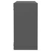 vidaXL Étagères cube murales 2 pcs Gris 30x15x30 cm