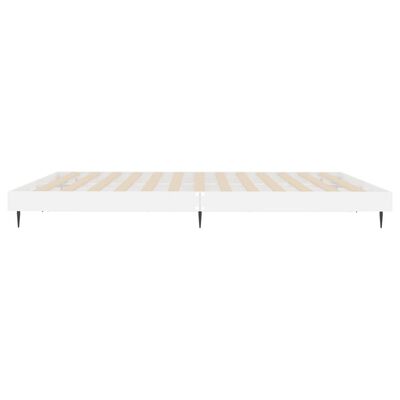 vidaXL Cadre de lit sans matelas blanc brillant 200x200 cm