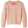 Pull-over tricot&eacute; pour enfants rose doux 92