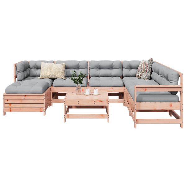 vidaXL Salon de jardin 8 pcs bois massif sapin de douglas
