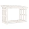 vidaXL Support pour bois de chauffage Blanc 108x64,5x77 cm Bois de pin