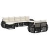 vidaXL Ensemble de canap&eacute; de jardin 9 pc Noir et blanc cr&egrave;me polyrotin