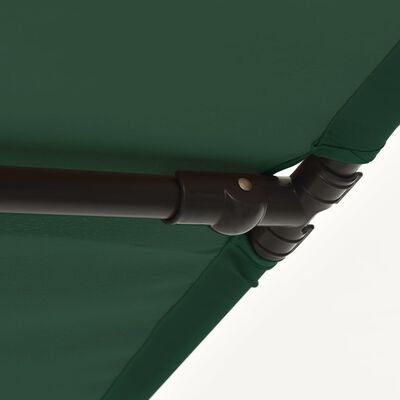 vidaXL Parasol de jardin avec mât en aluminium 2x1,5 m Vert