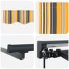 vidaXL Auvent R&eacute;tractable Jaune et Gris 300 x 250 cm
