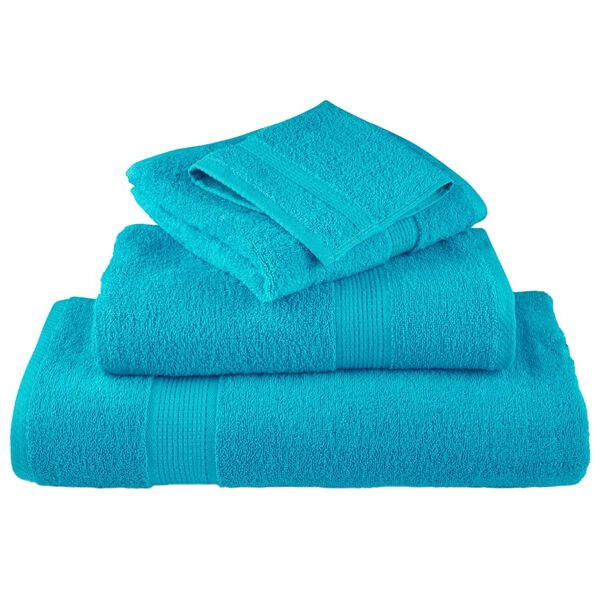 vidaXL Serviettes de qualit&eacute; sup&eacute;rieure SOLUND 4 pcs turquoise