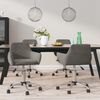 vidaXL Chaises pivotantes &agrave; manger lot de 4 Gris fonc&eacute; Velours