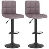 vidaXL Tabourets de bar lot de 2 taupe tissu
