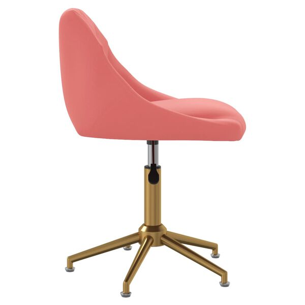 vidaXL Chaise pivotante de salle &agrave; manger Rose Velours
